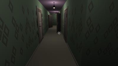 a long corridore, doros leading away left and right