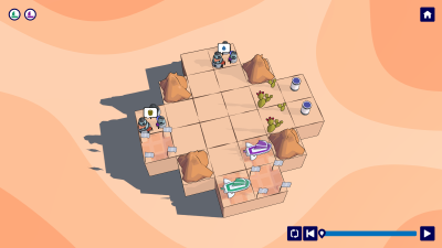 Mid game level featuring 2ships, multiple ressources and villages.