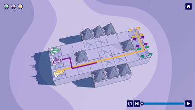 Night biome level featuring 3 ships and volatile tile.